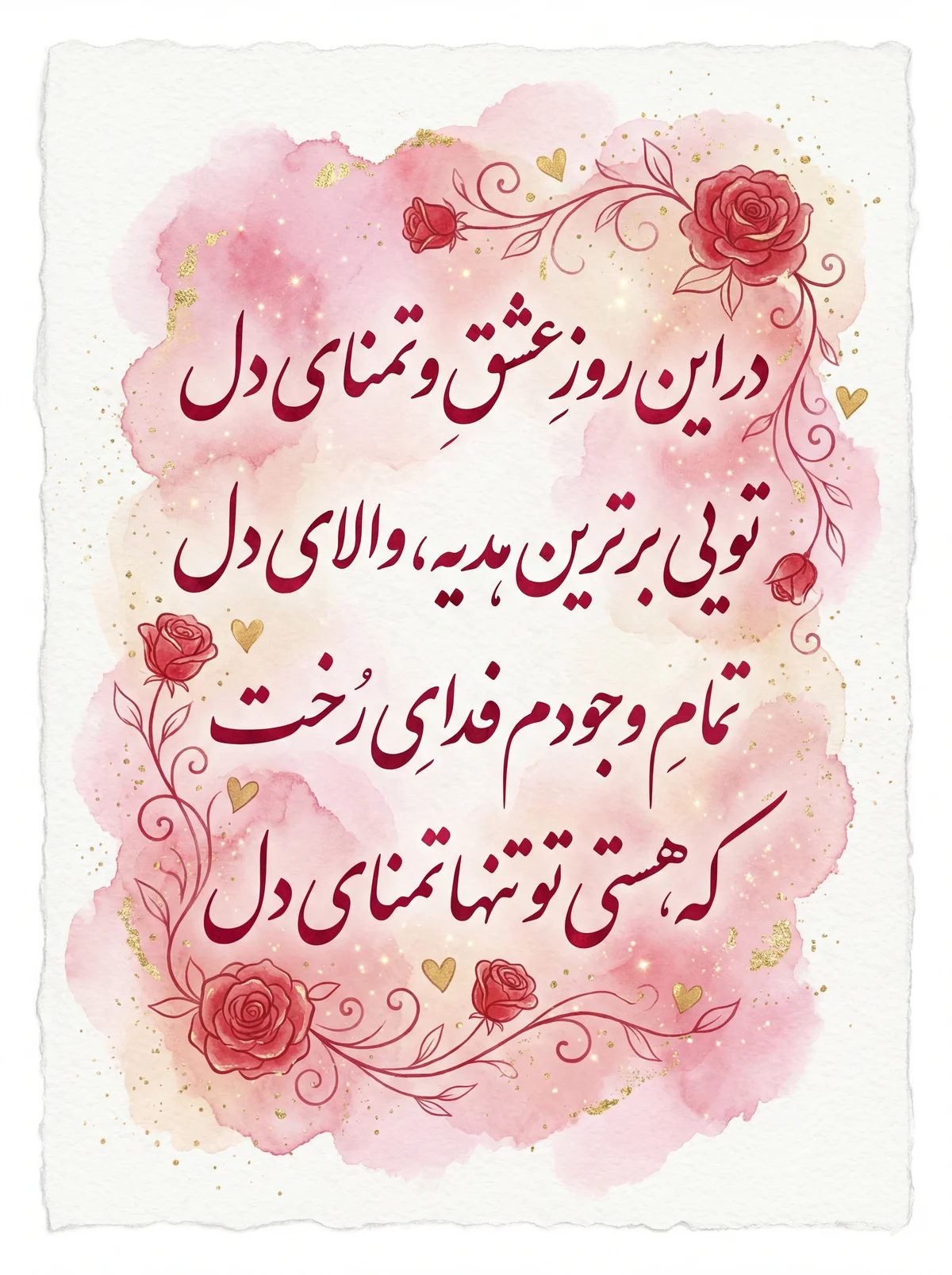 کارت تبریک روز ولنتاین برای عشق من