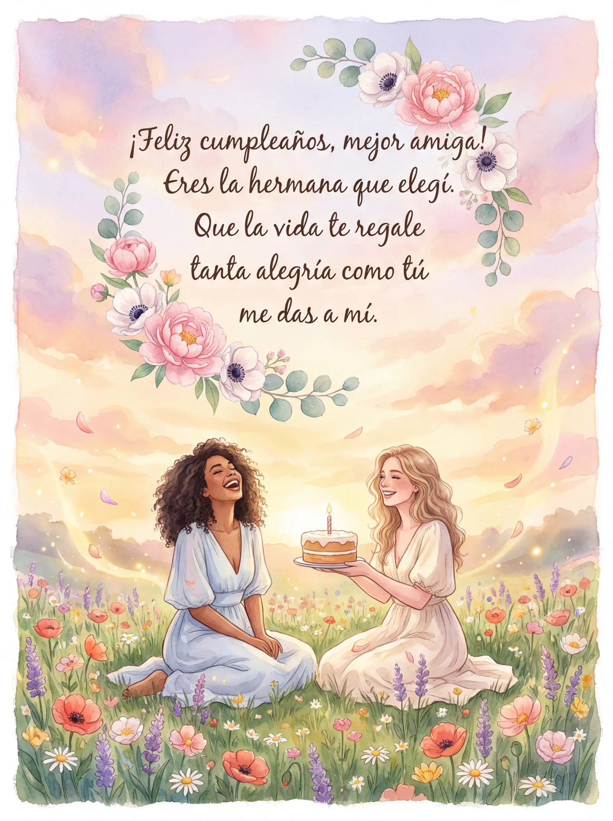 tarjeta de cumpleaños para mi mejor amiga
