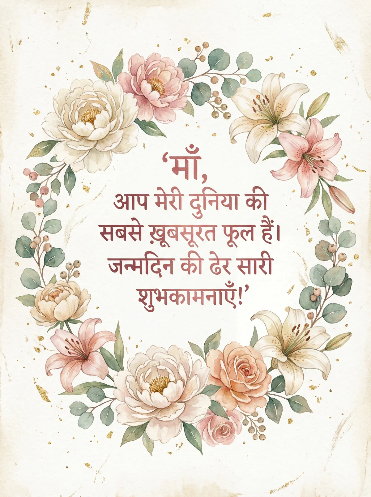 जन्मदिन मुबारक हो, मेरी प्यारी माँ!