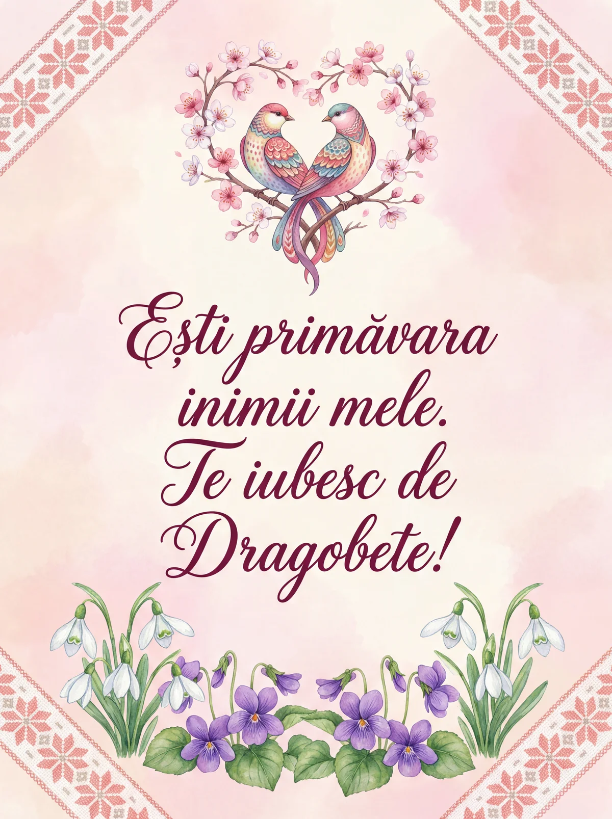 mesaj scurt de Dragobete pentru iubita