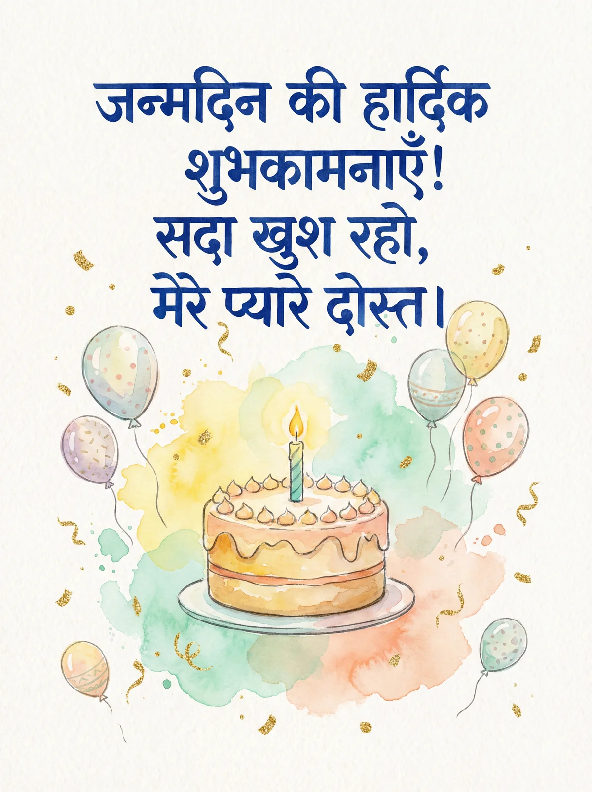 जन्मदिन की शुभकामनाएँ, मेरे प्यारे दोस्त!