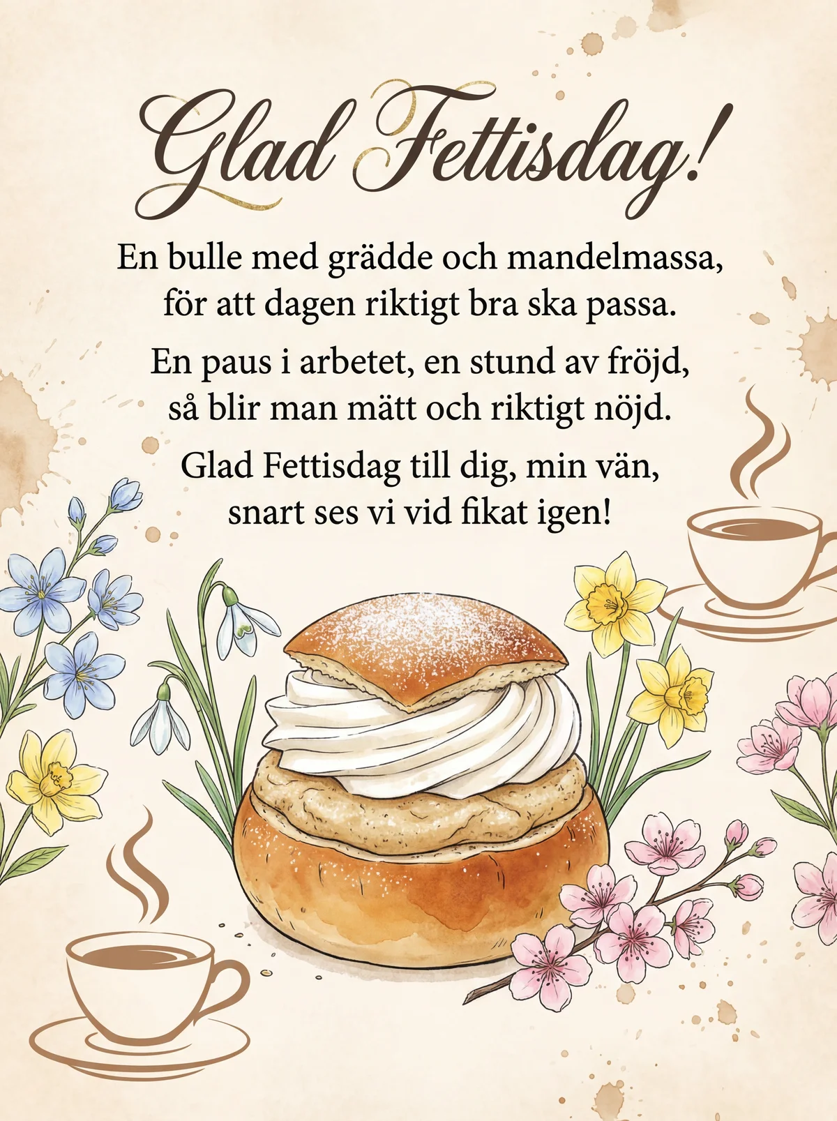 Glad Fettisdag-hälsning till min kollega