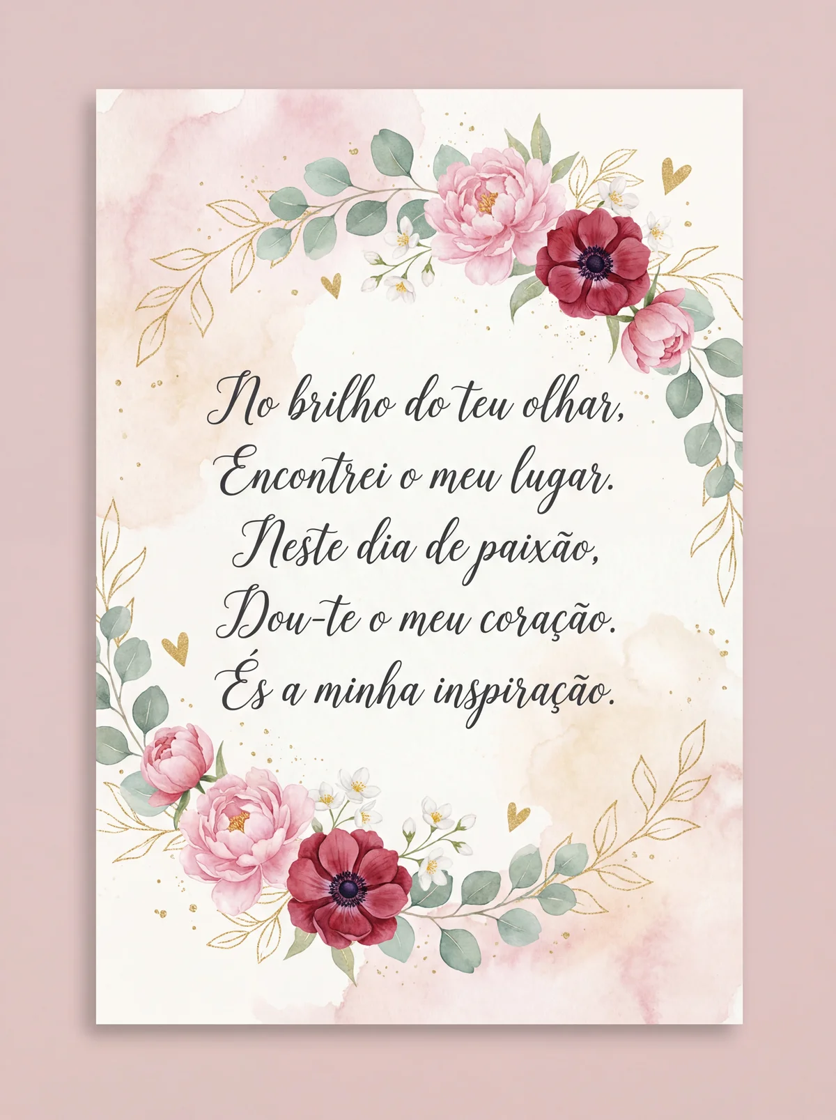 Cartão de Dia dos Namorados para meu amor