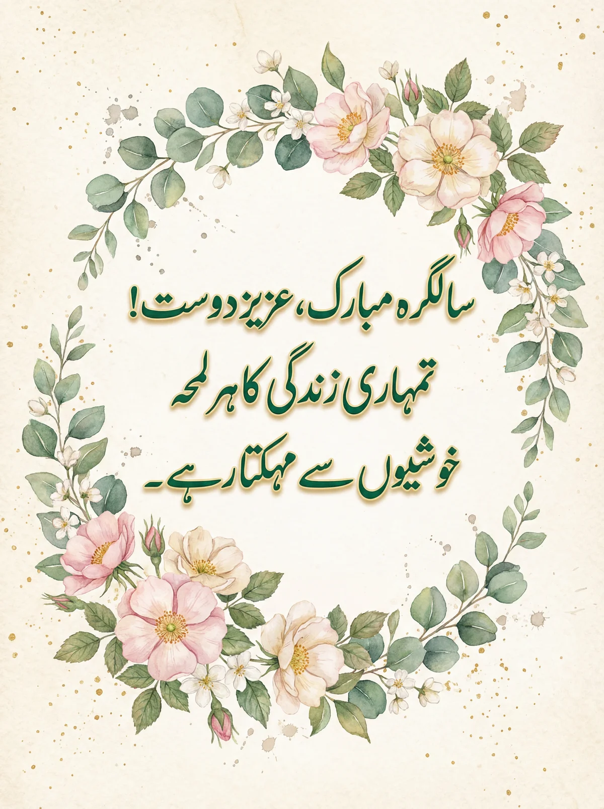 دوست کو سالگرہ کی دلی مبارکباد