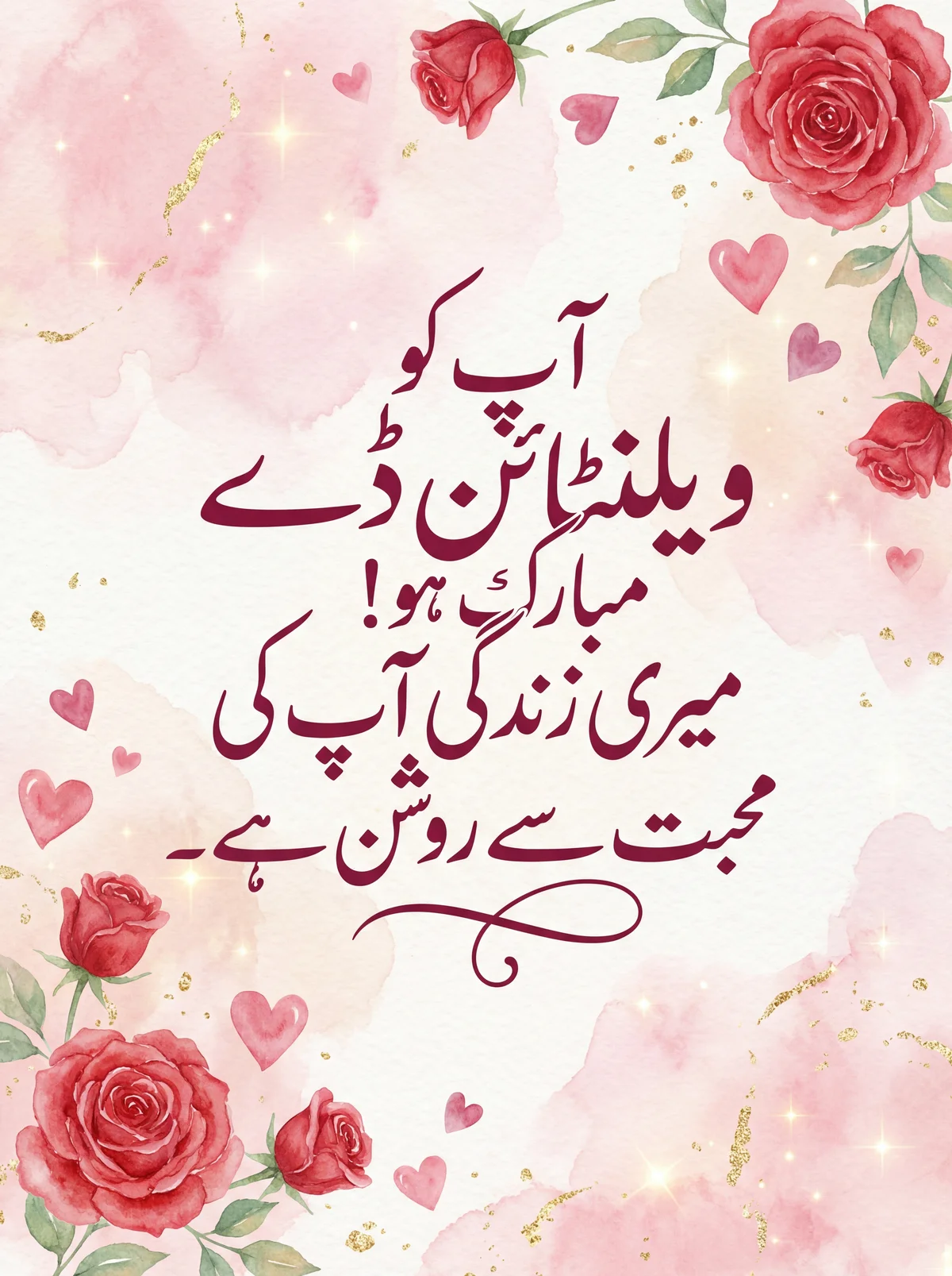 پیارے کو ویلنٹائن ڈے کی مبارکباد