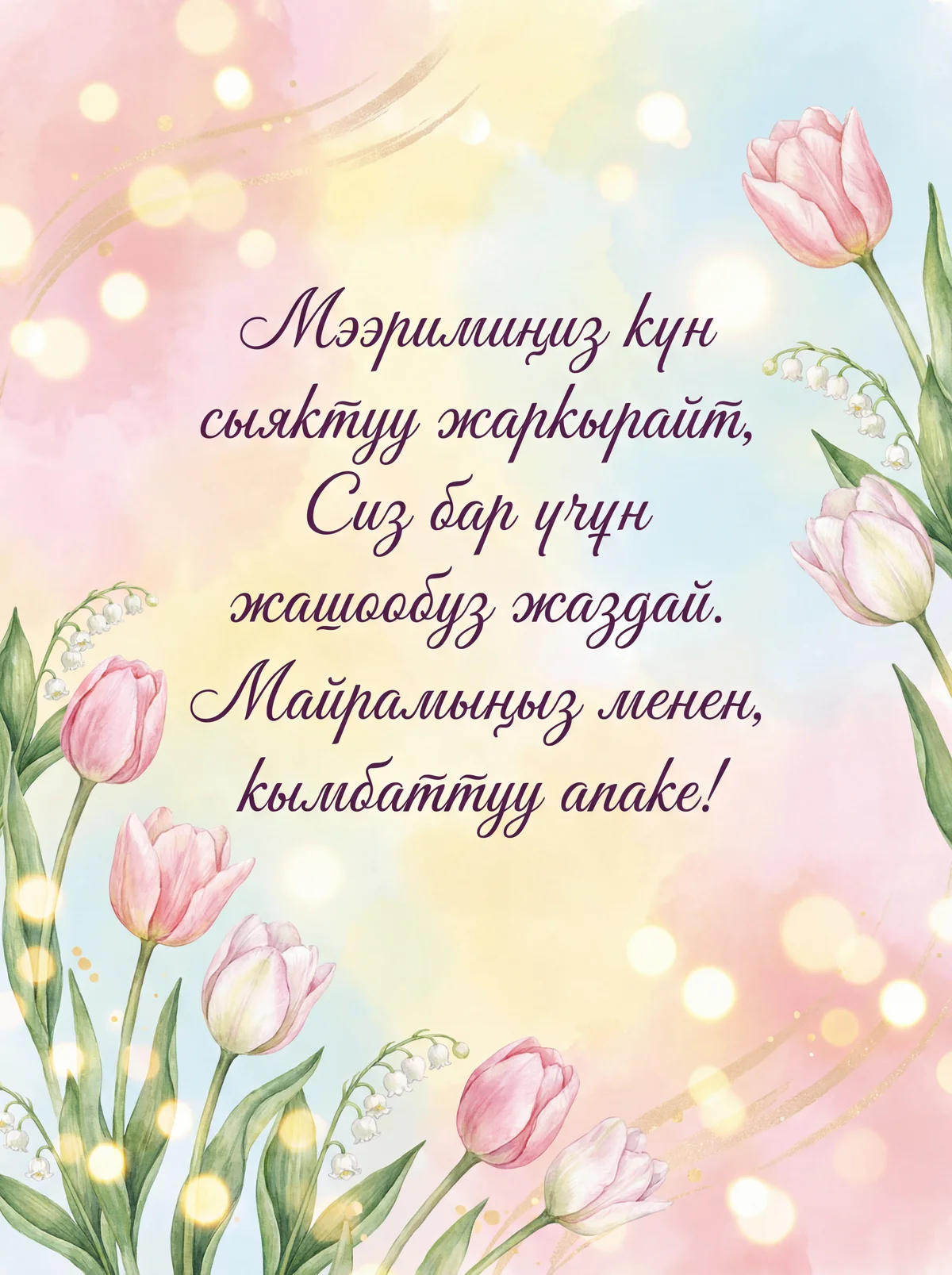 Апамды Аялдар күнү менен куттуктоо