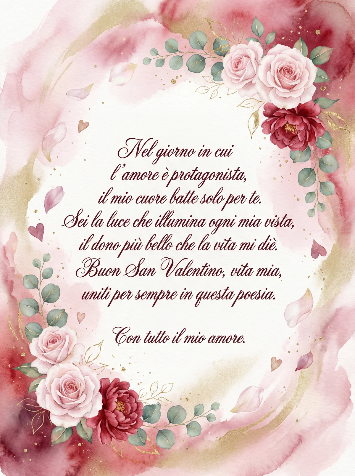 Auguri di San Valentino per il mio amore