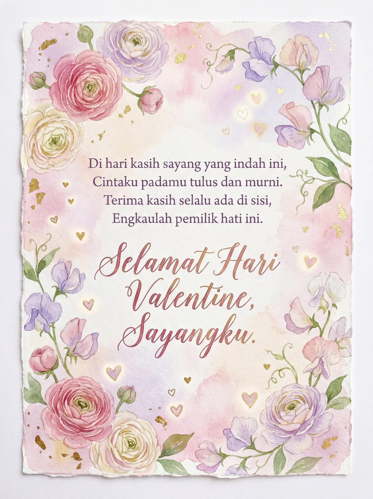 kartu ucapan hari valentine untuk pacar