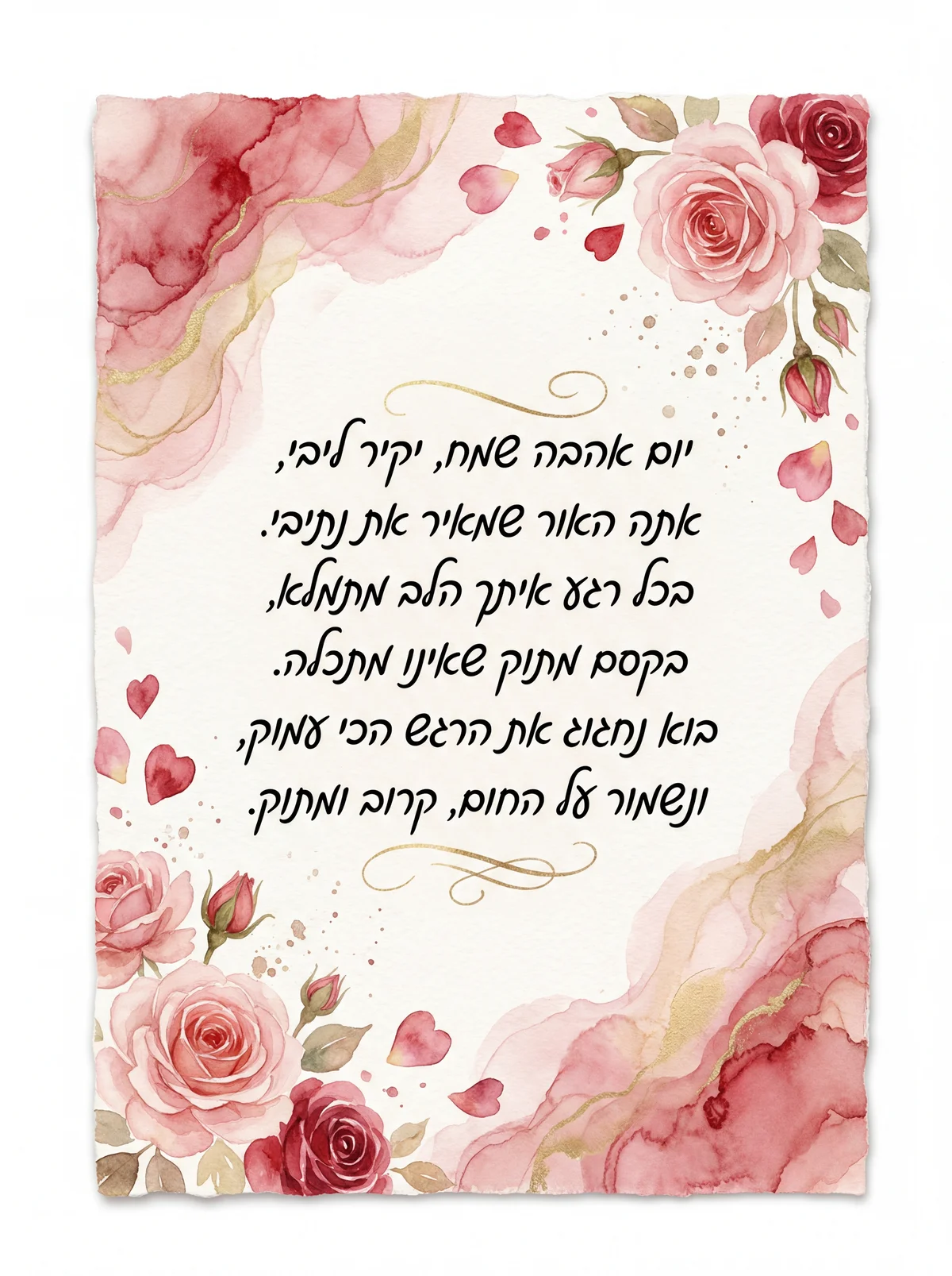 איחולים ליום האהבה לאהוב/ה שלי