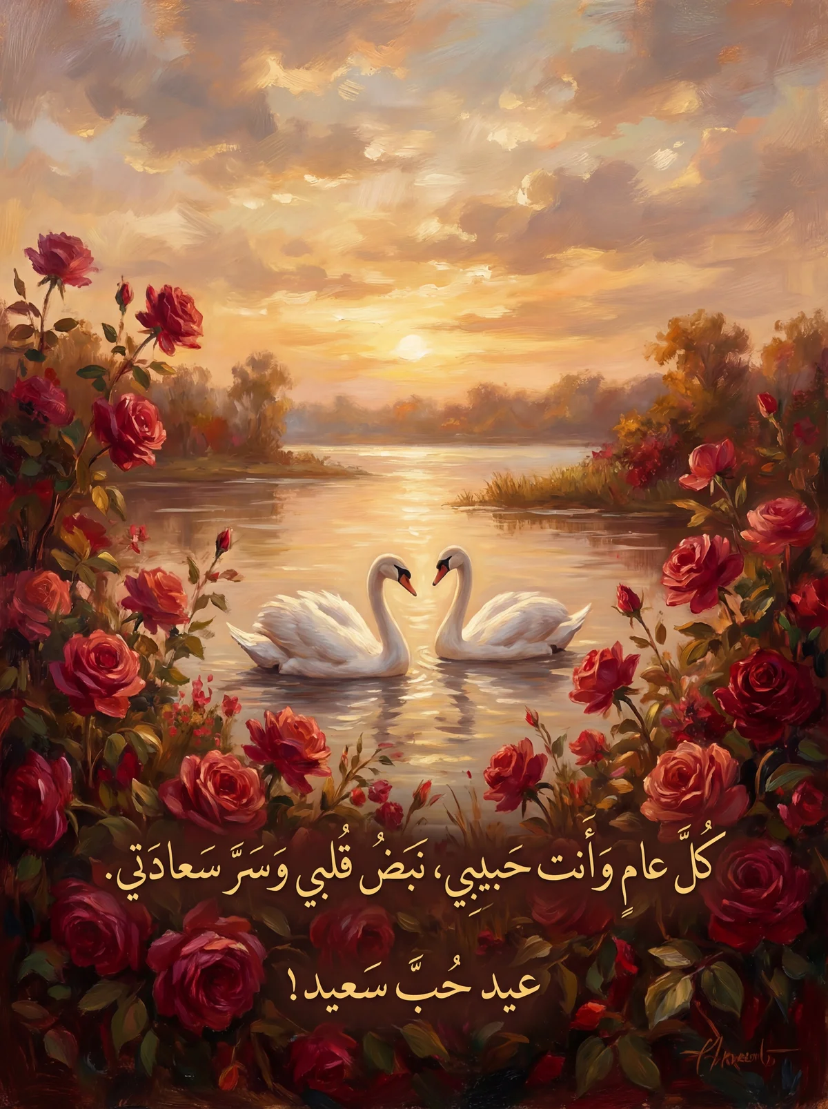 رسالة تهنئة بعيد الحب للحبيب