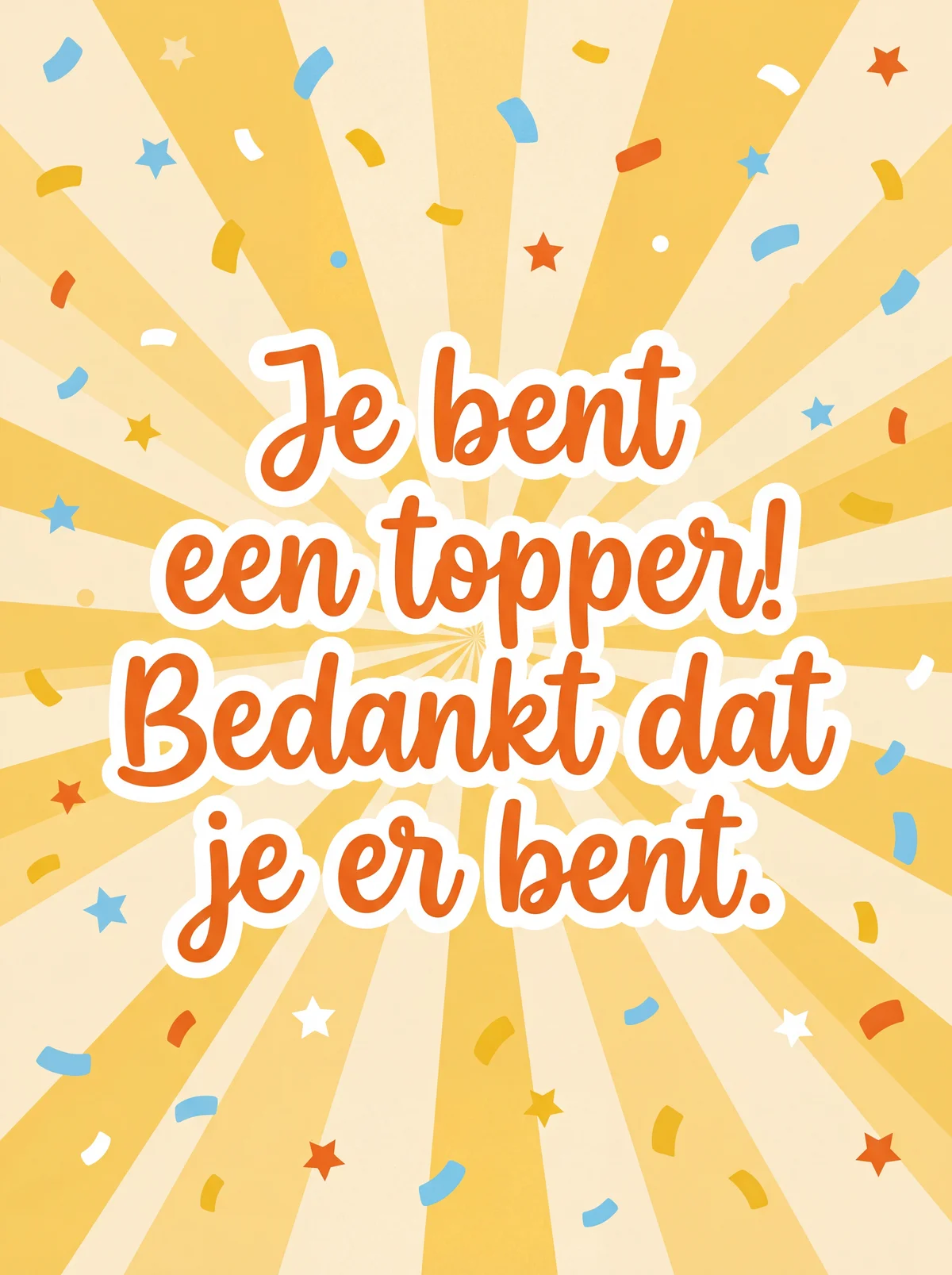 kaartje voor Nationale Complimentendag