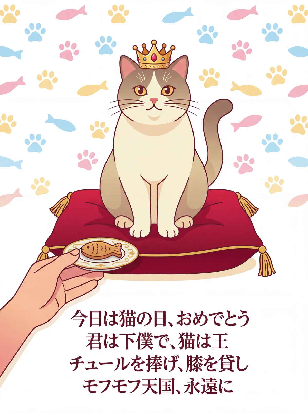 猫好きの友達へ猫の日の面白いメッセージ