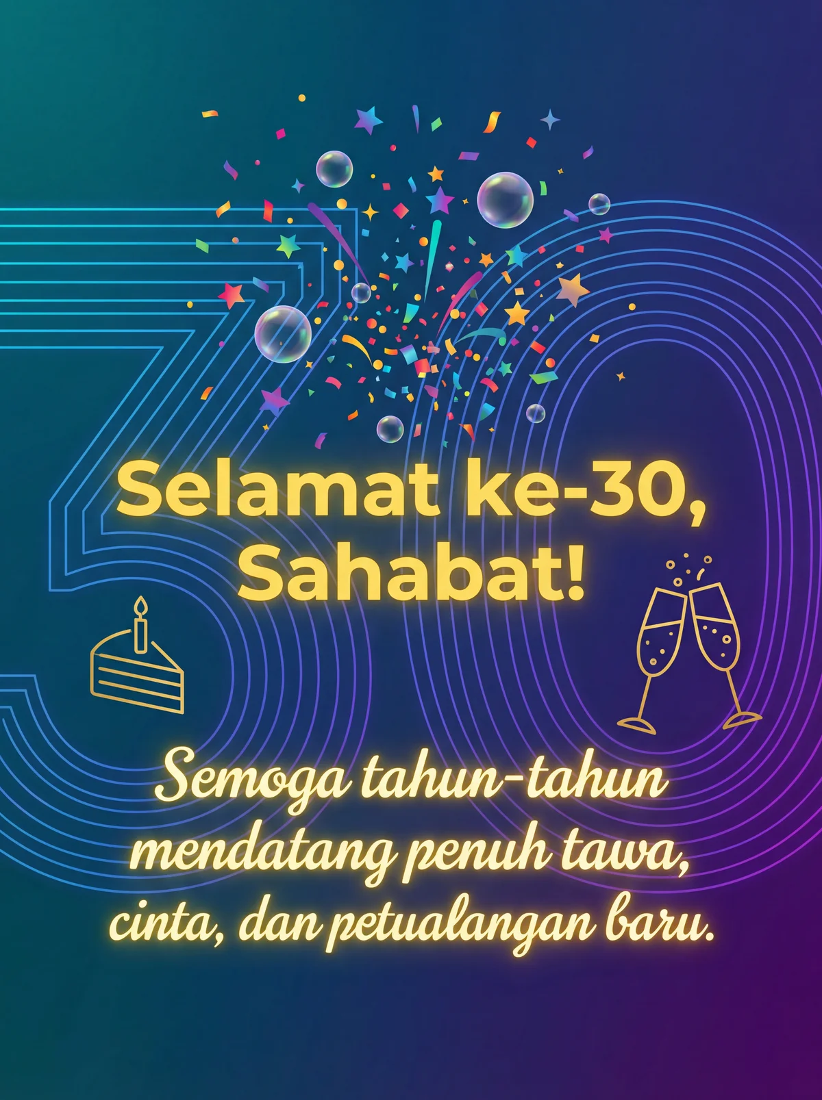 ucapan ulang tahun ke-30 untuk sahabat