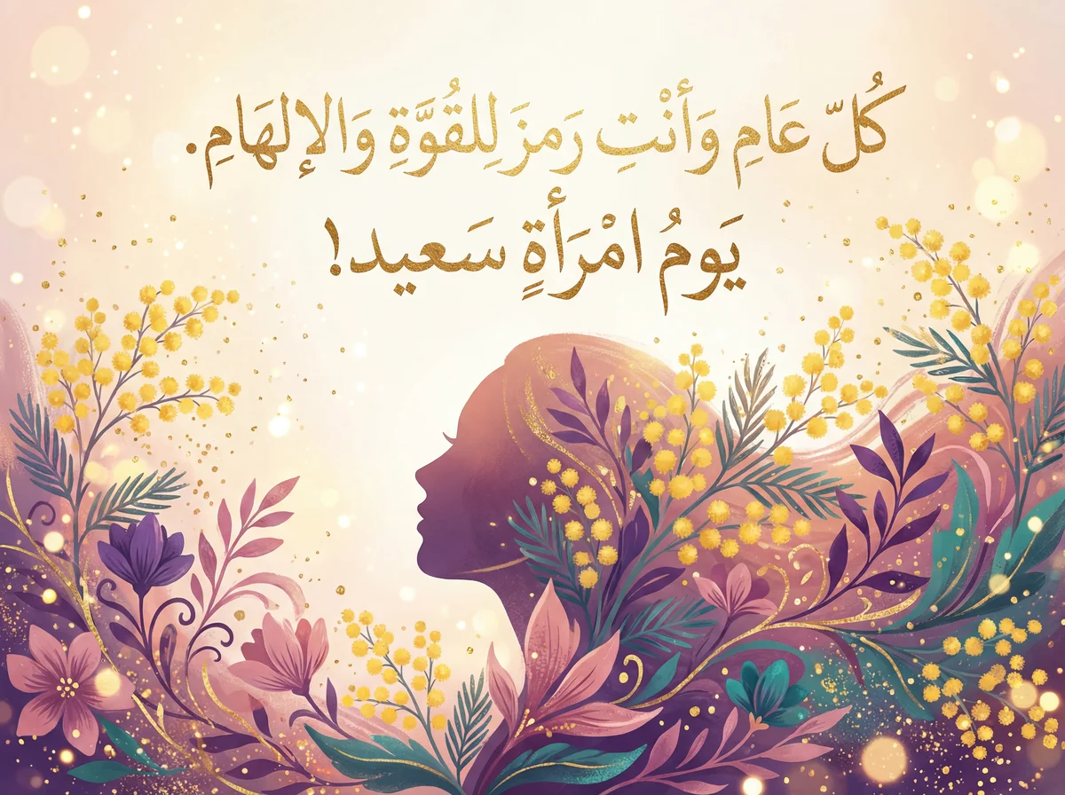 بطاقة تهنئة بيوم المرأة العالمي