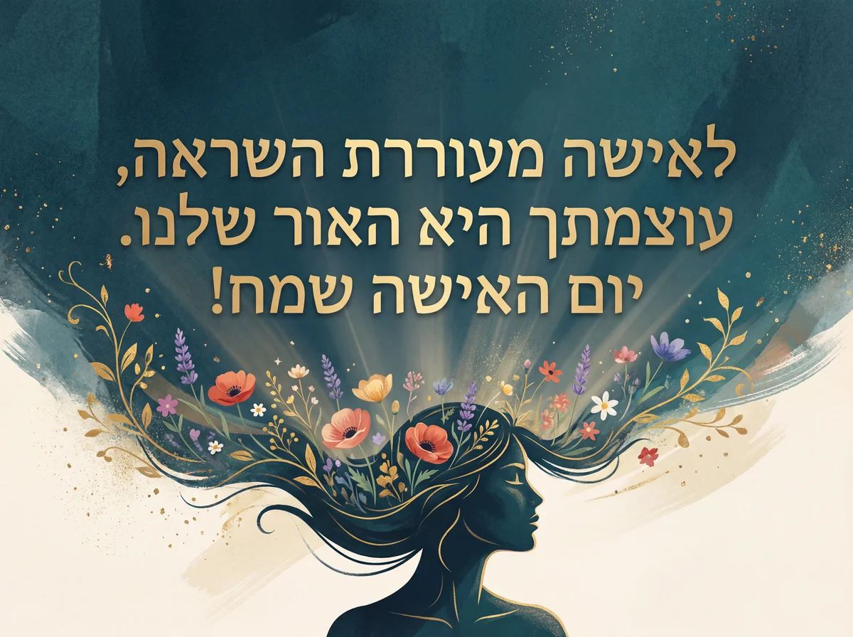 ברכה מרגשת לאישה חזקה ומעוררת השראה ביום האישה הבינלאומי