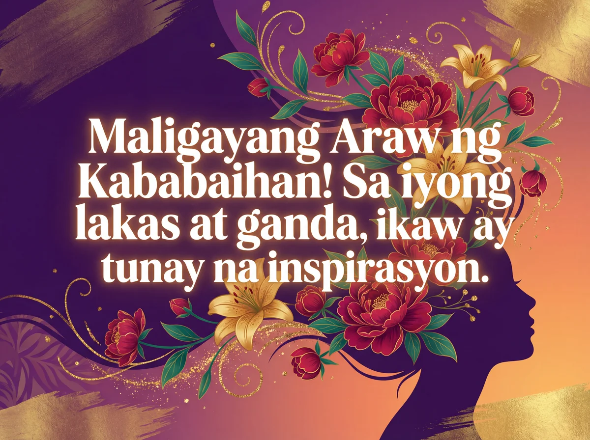 Card para sa Araw ng Kababaihan para sa isang malakas na bab...