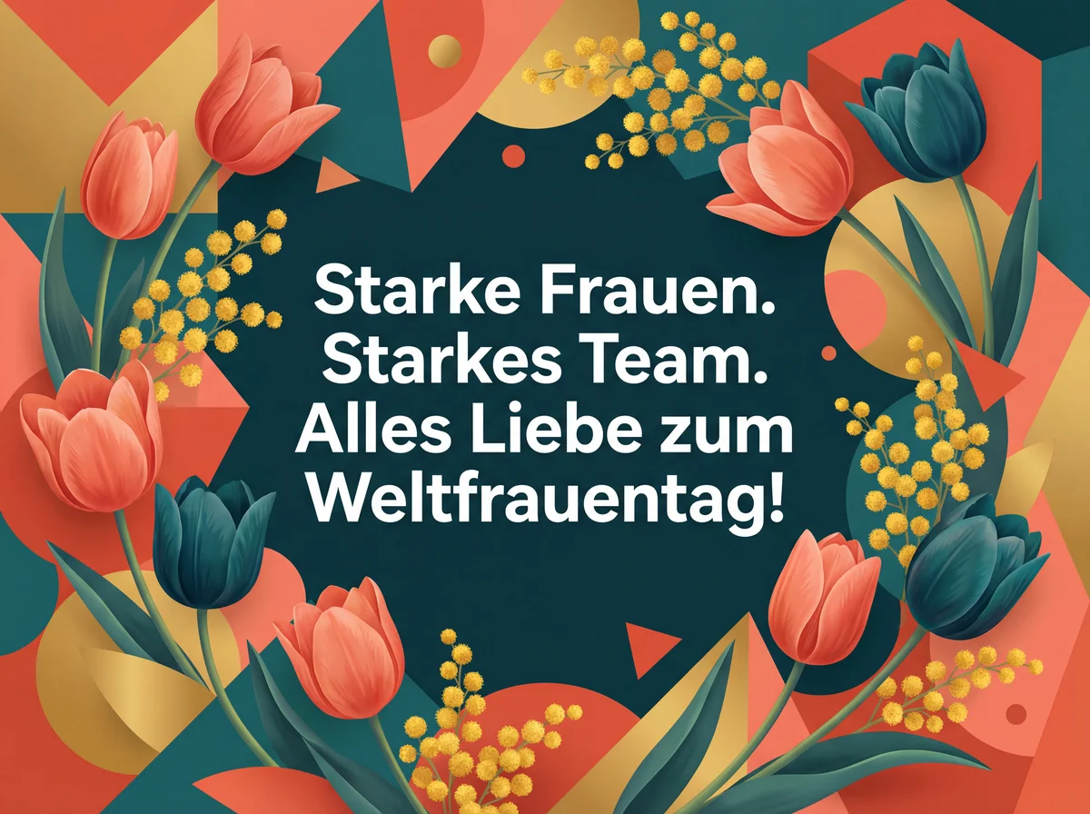 Karte zum Internationalen Frauentag für eine Kollegin