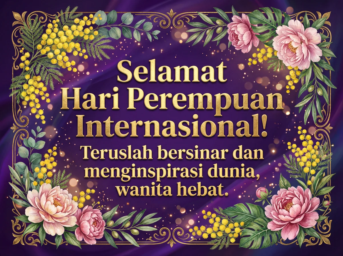 Kartu ucapan Hari Perempuan Internasional untuk wanita hebat