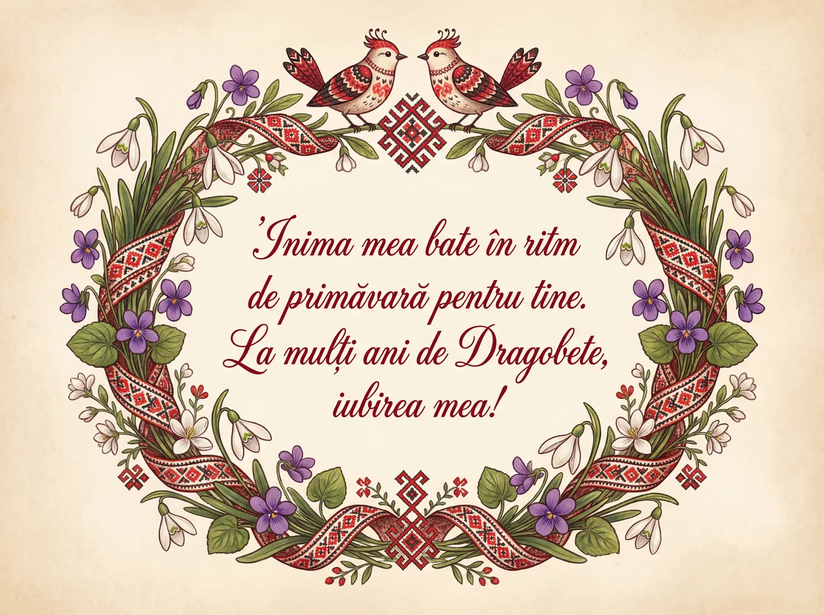 Urări de Dragobete pentru persoana dragă