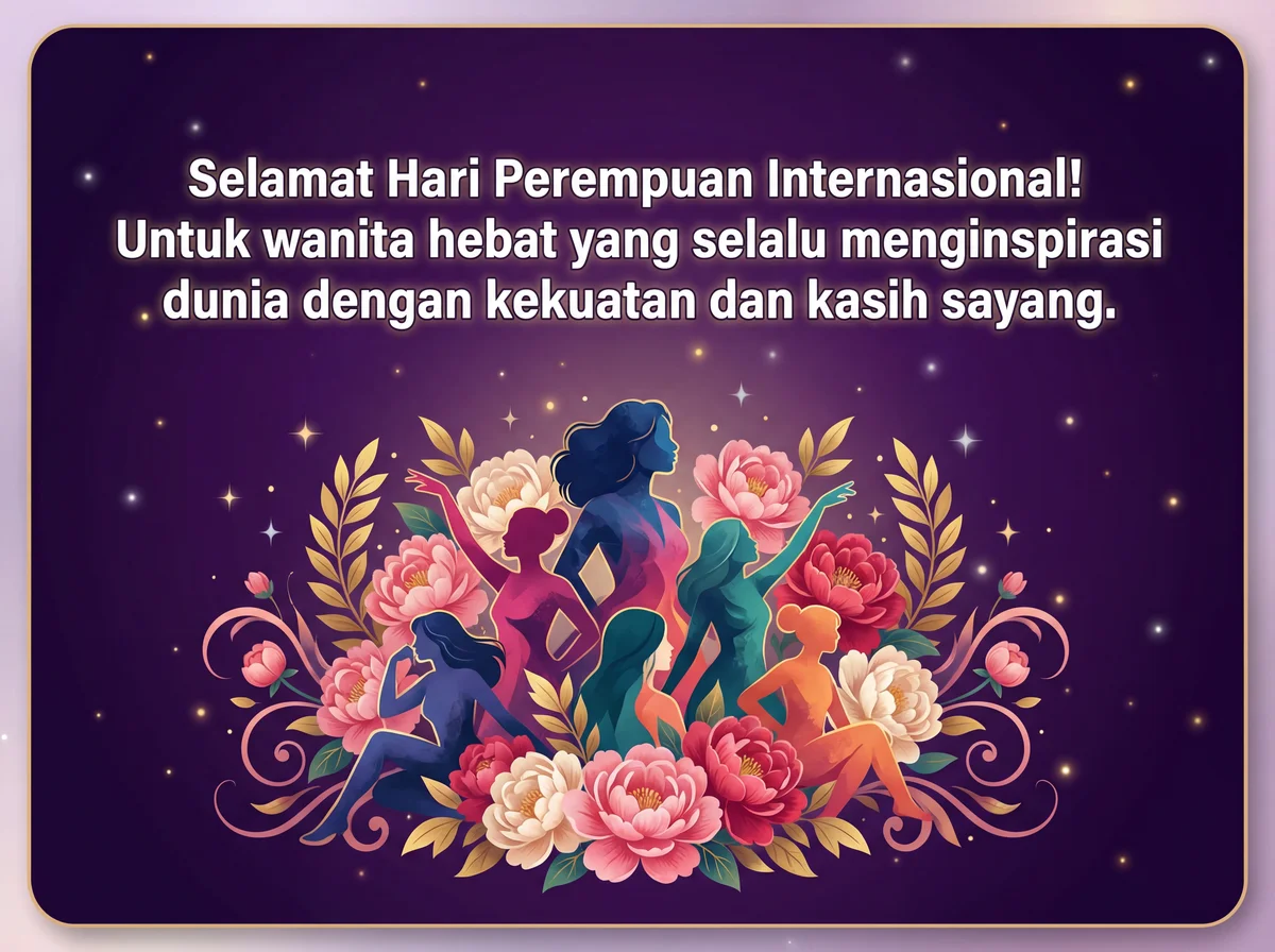 Kartu ucapan Hari Perempuan Internasional untuk semua wanita...