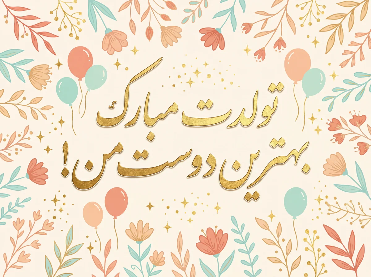 تبریک تولد برای دوستم