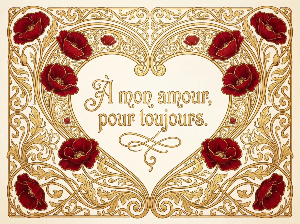 Carte de Saint-Valentin pour mon amour