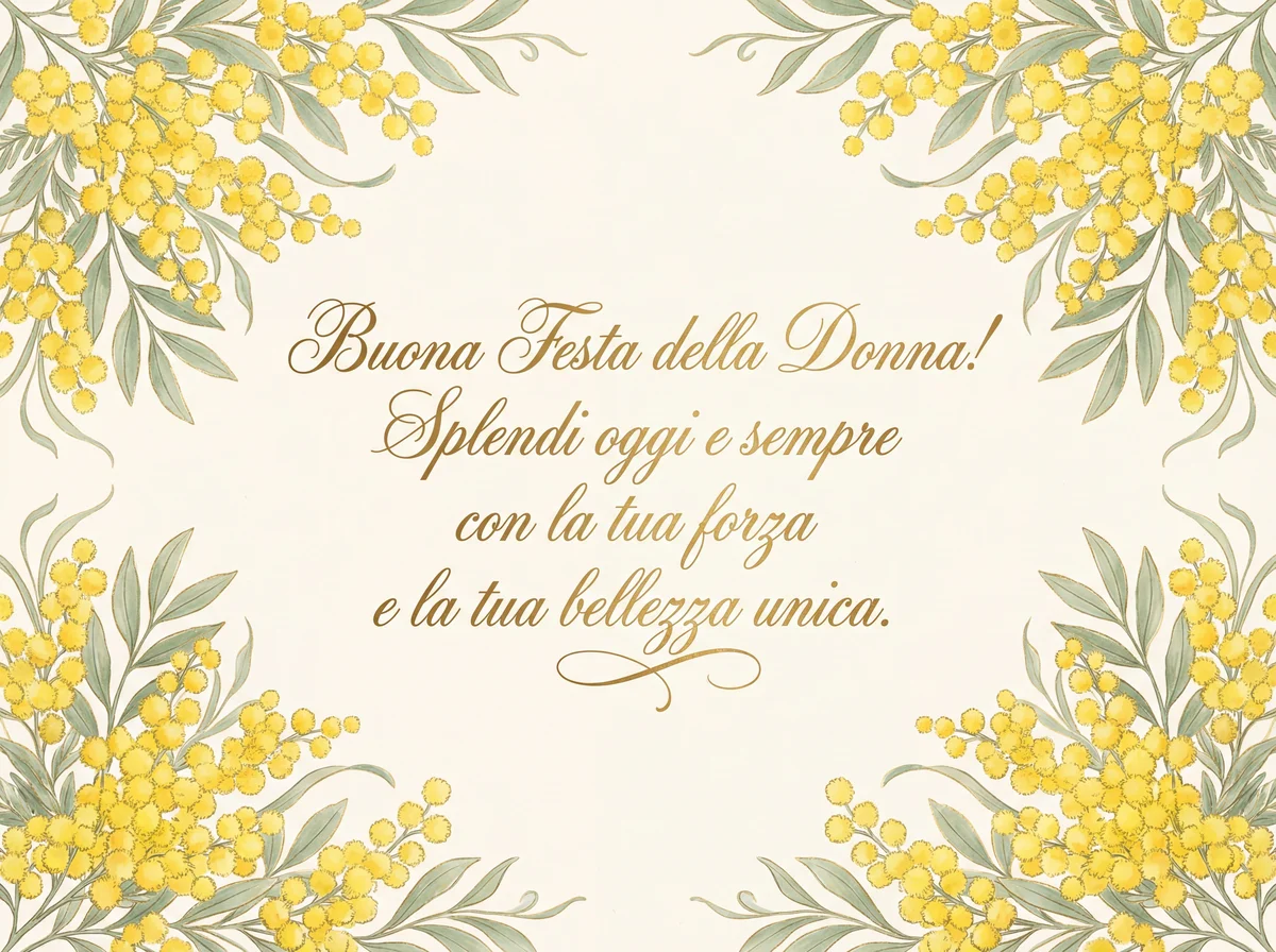 biglietto d'auguri per la Festa della Donna