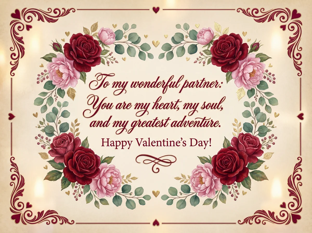 Happy Valentine's Day wishes for a wonderful partner