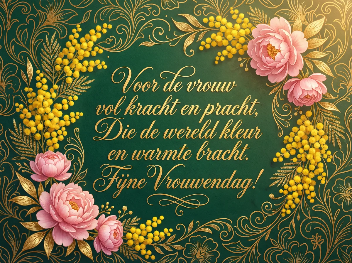 kaartje voor Internationale Vrouwendag