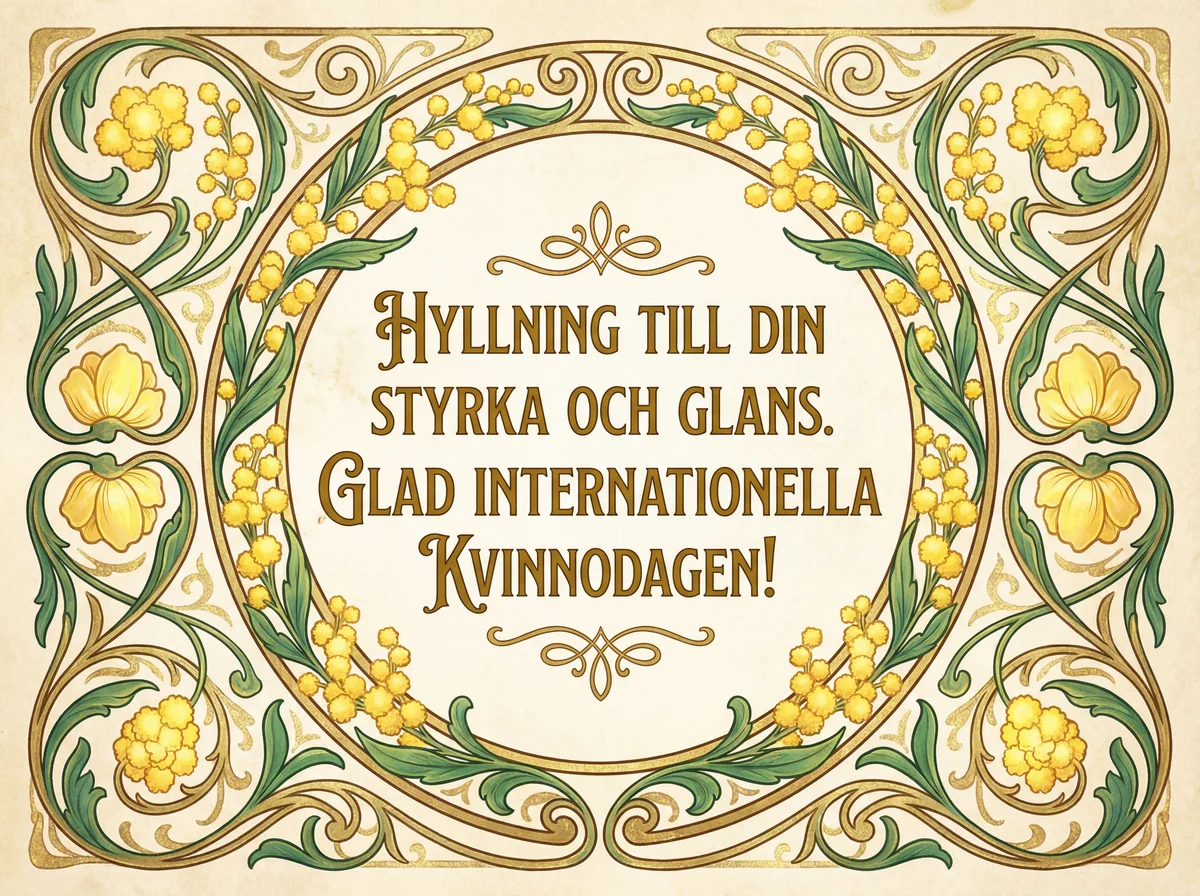 Grattishälsning på Internationella Kvinnodagen