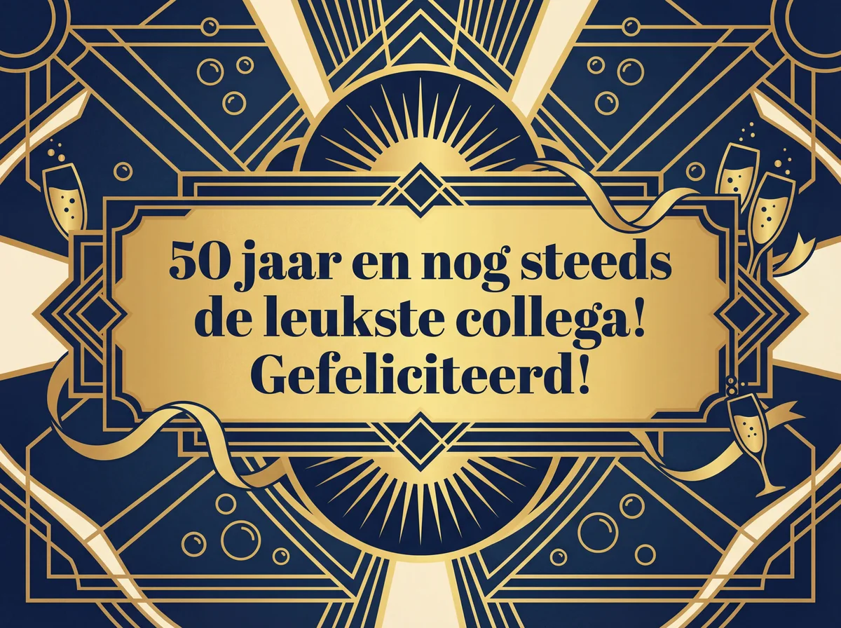 verjaardagskaart voor een 50-jarige collega