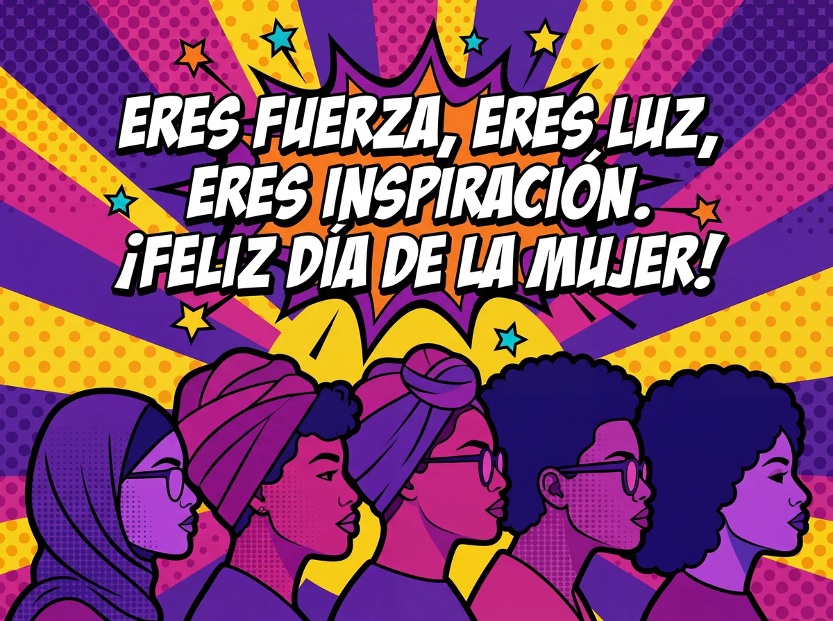 tarjeta para el Día Internacional de la Mujer