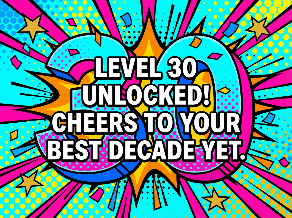 Happy Birthday card for a friend turning 30