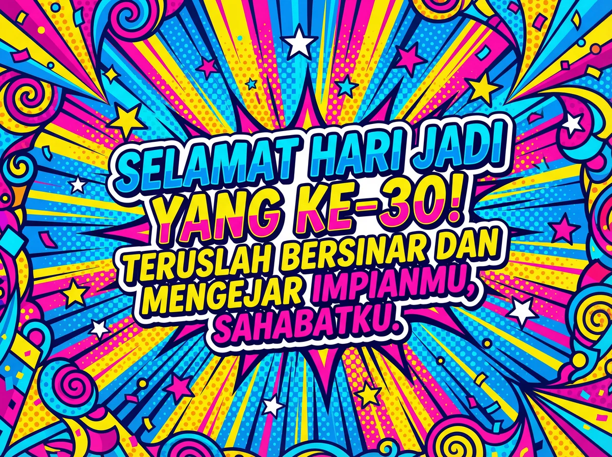 ucapan ulang tahun ke-30 untuk kawan baik