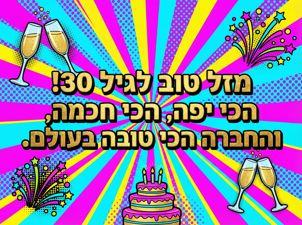 ברכת יום הולדת 30 לחברה הכי טובה