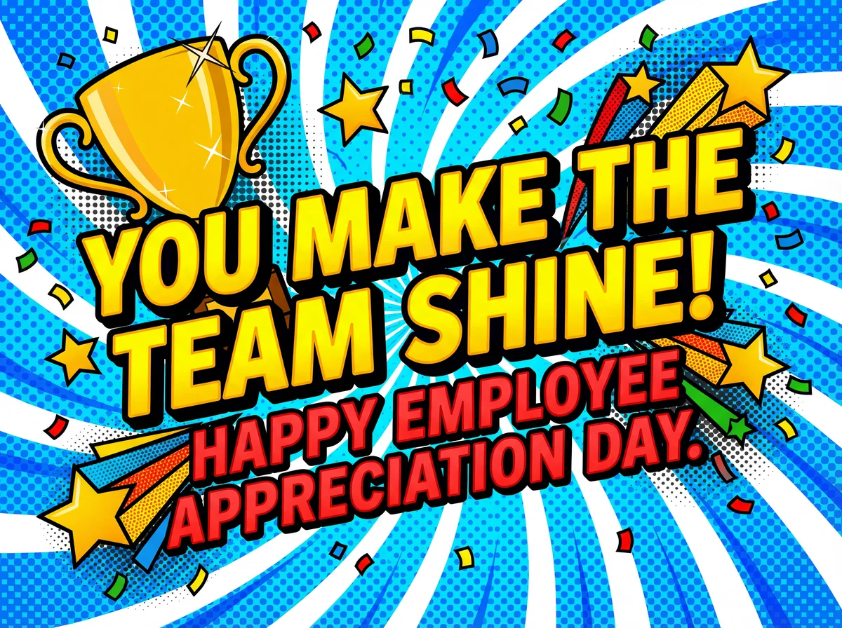Happy Employee Appreciation Day card for a great team member