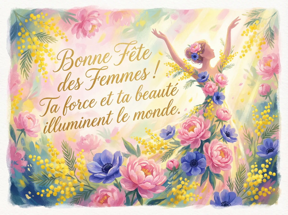 Carte de vœux pour la Journée internationale des femmes