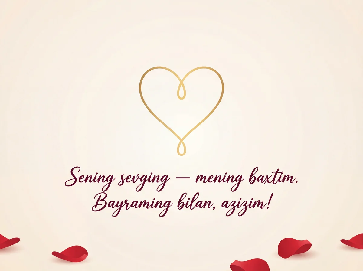 Sevgilimga Sevishganlar kuni uchun tabrik
