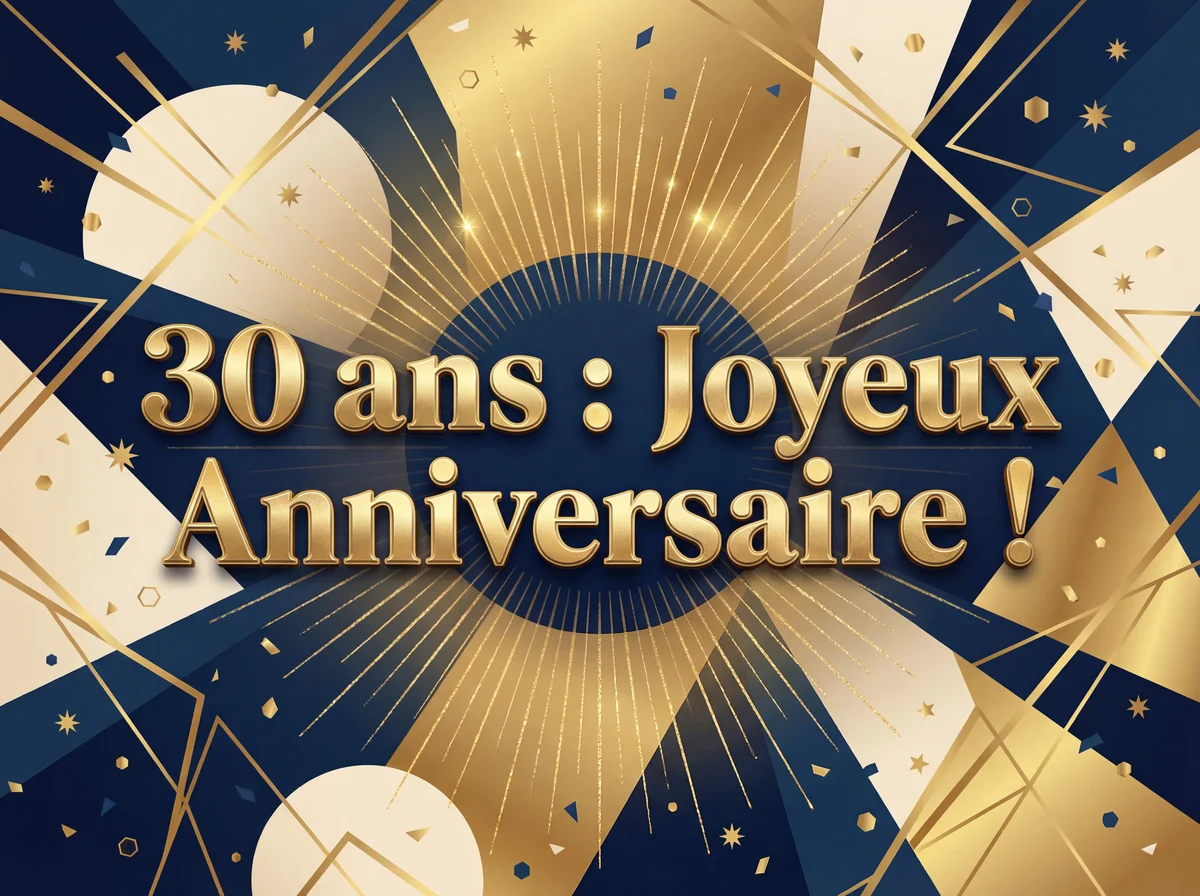 joyeux anniversaire pour 30 ans