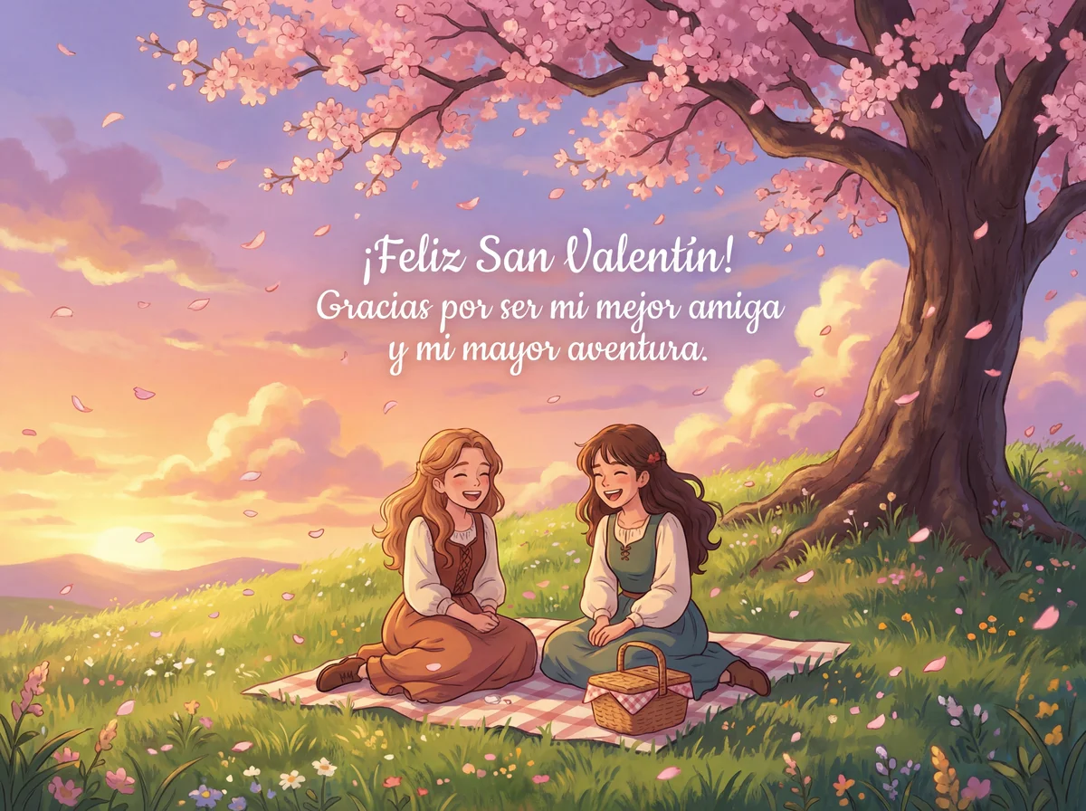 Tarjeta de San Valentín para mi mejor amiga