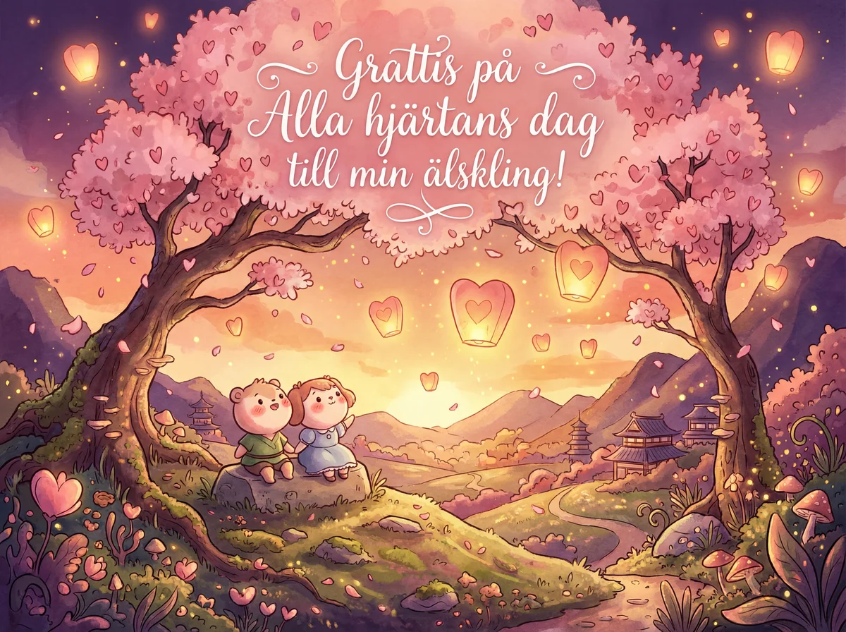 Grattis på Alla hjärtans dag till min älskling