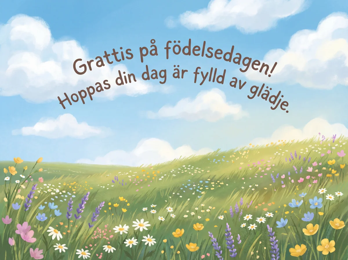 Grattis på födelsedagen! Hoppas din dag är fylld av glädje.