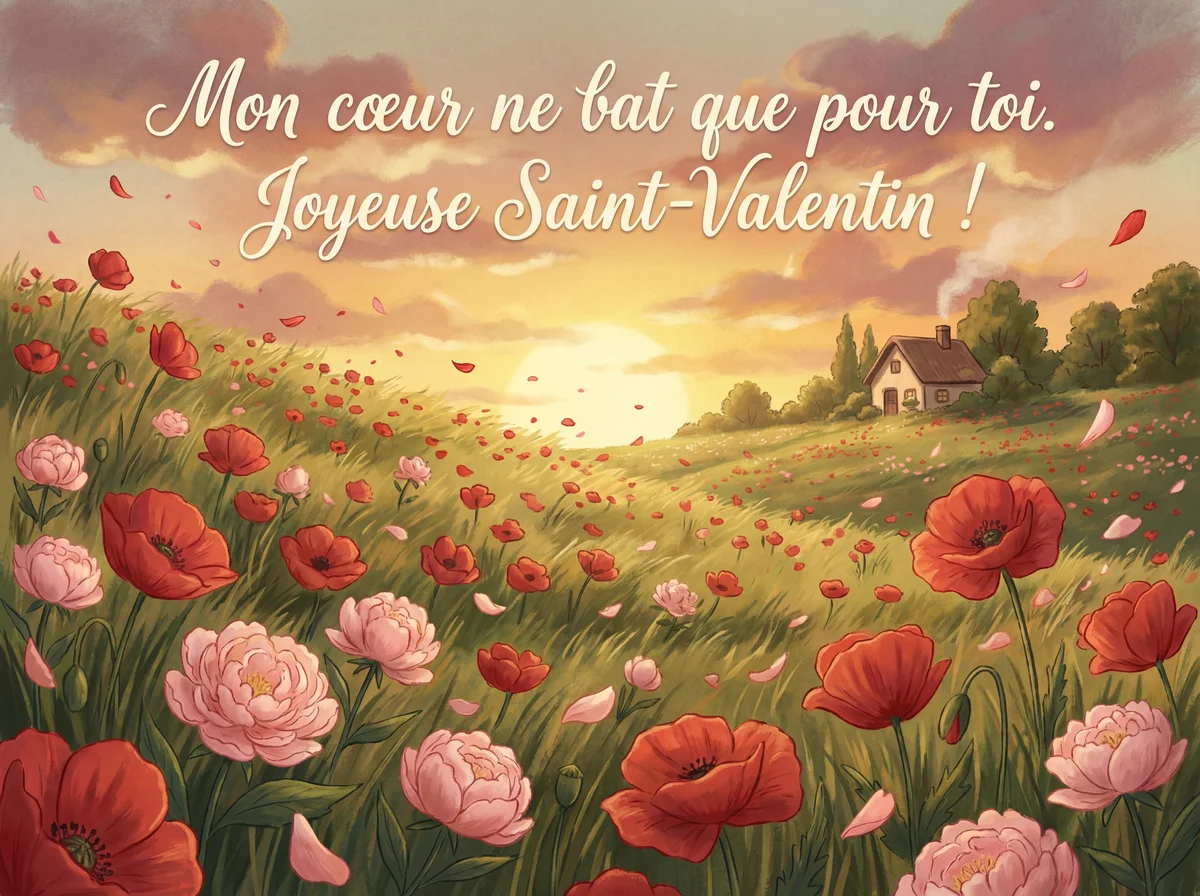 Carte de vœux pour la Saint-Valentin pour ma petite amie