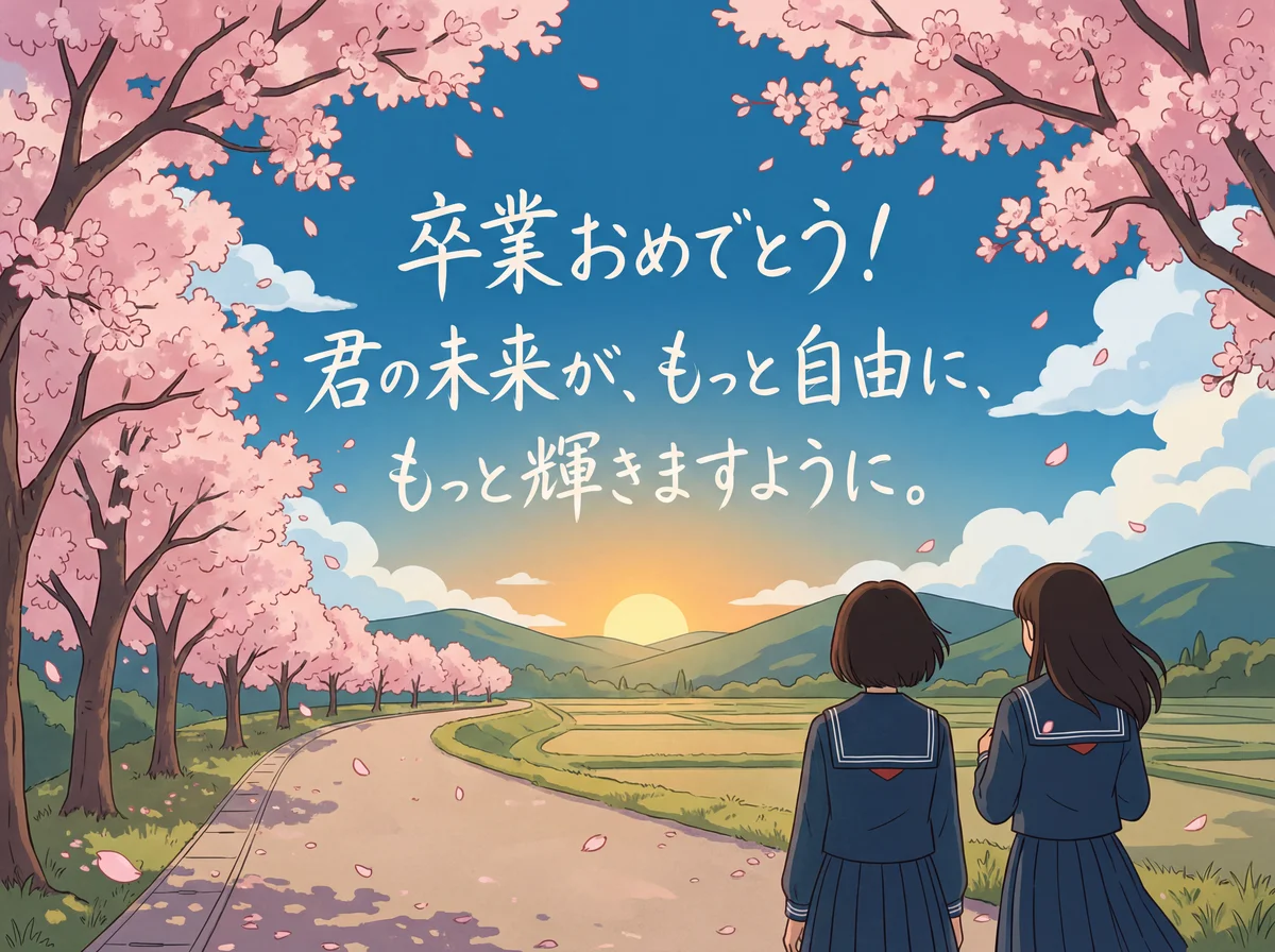 卒業のお祝いメッセージ、友人へ