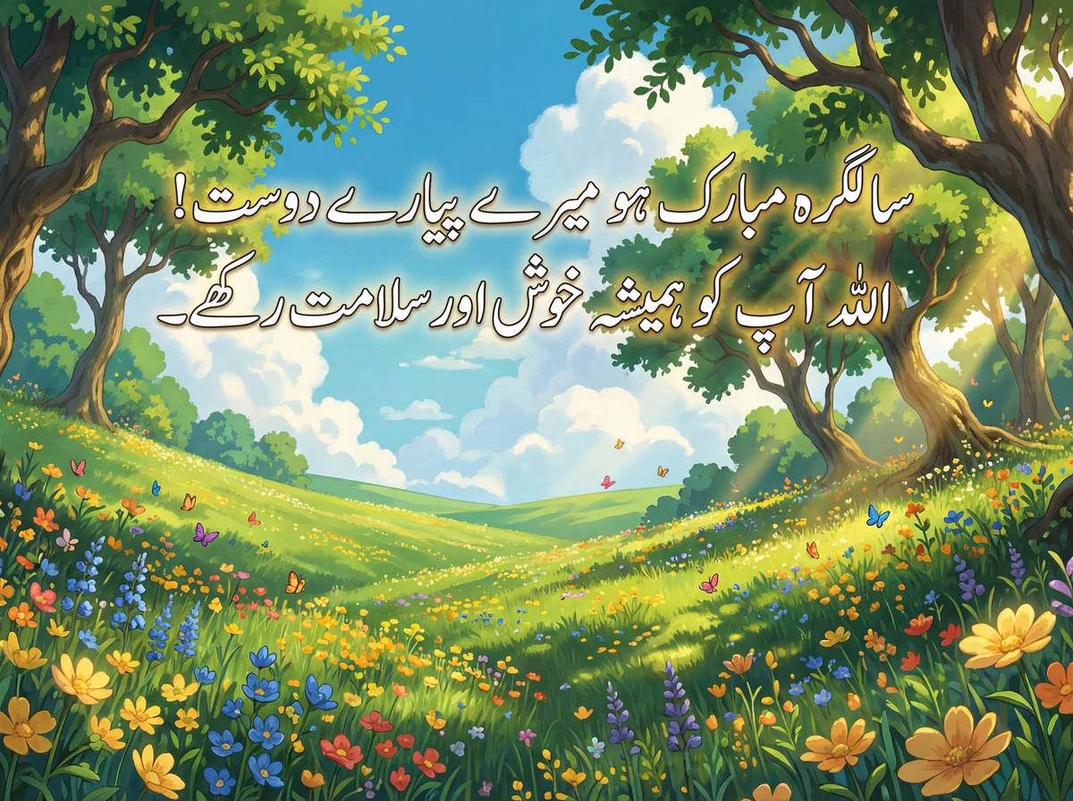 پیارے دوست کو سالگرہ کی مبارکباد