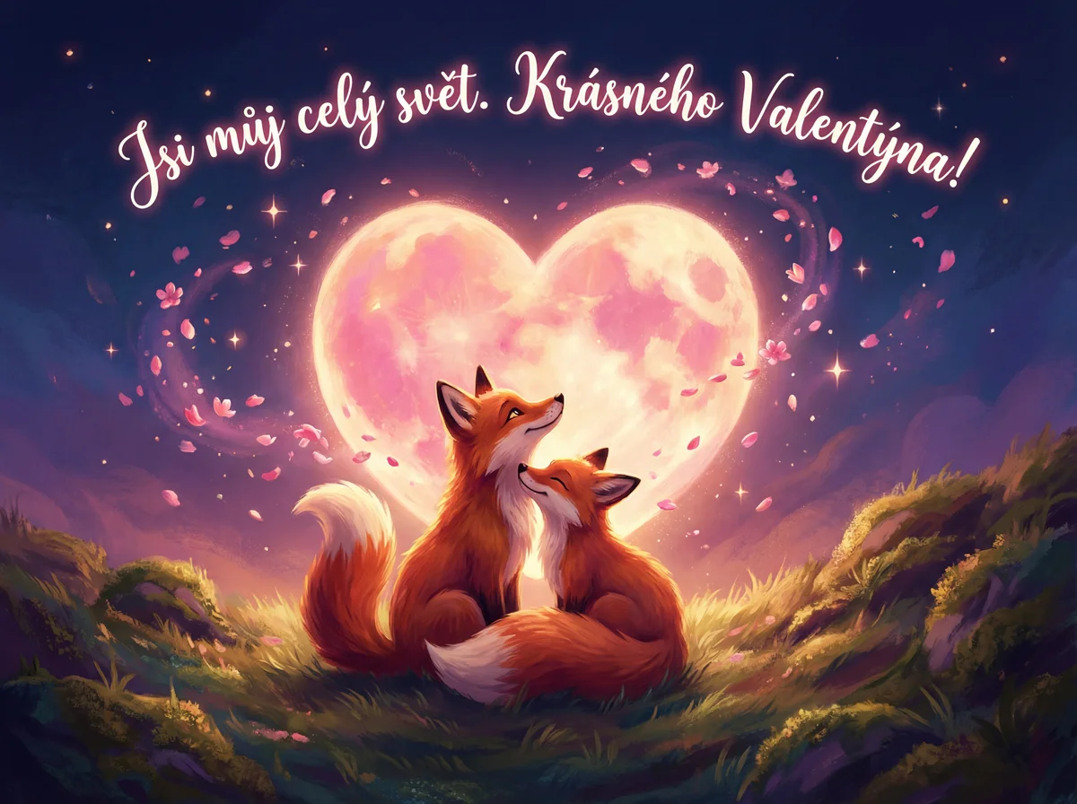 přání k Valentýnu pro milovanou osobu