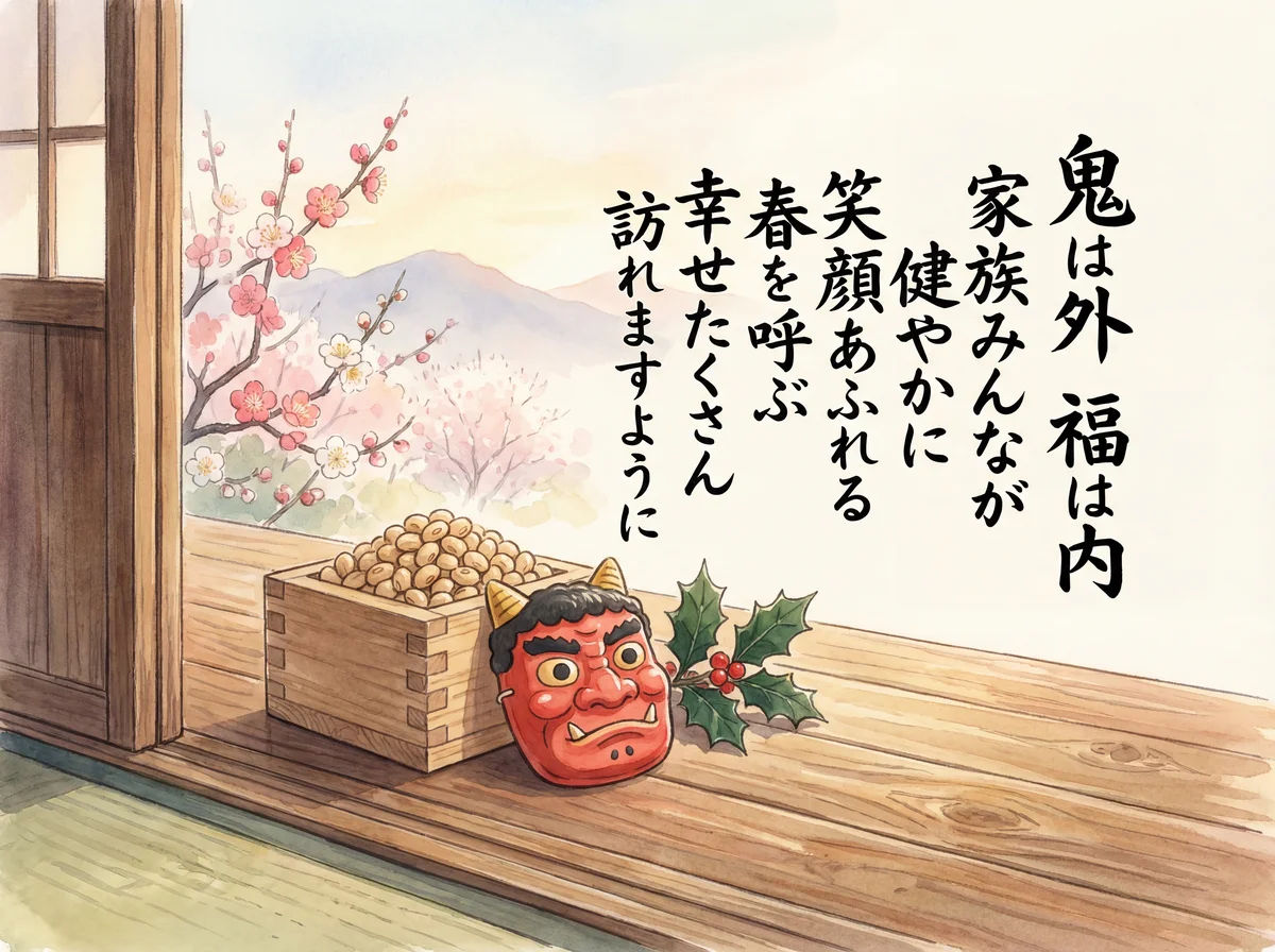 節分のお祝いメッセージ、家族へ健康と幸福を願う