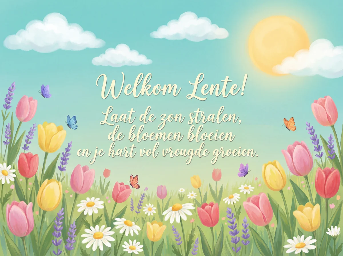 Gelukwensen voor het begin van de lente