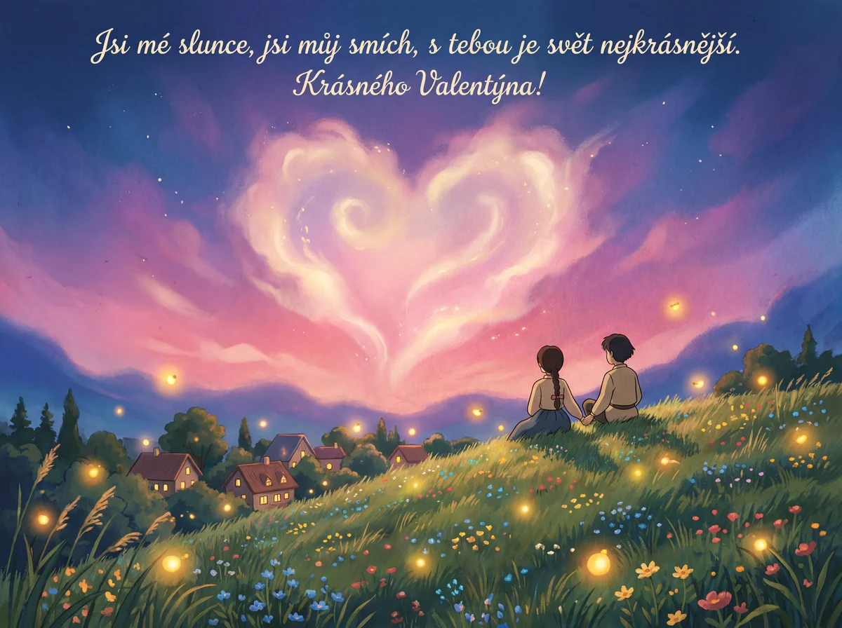 přání k Valentýnu pro milovanou osobu
