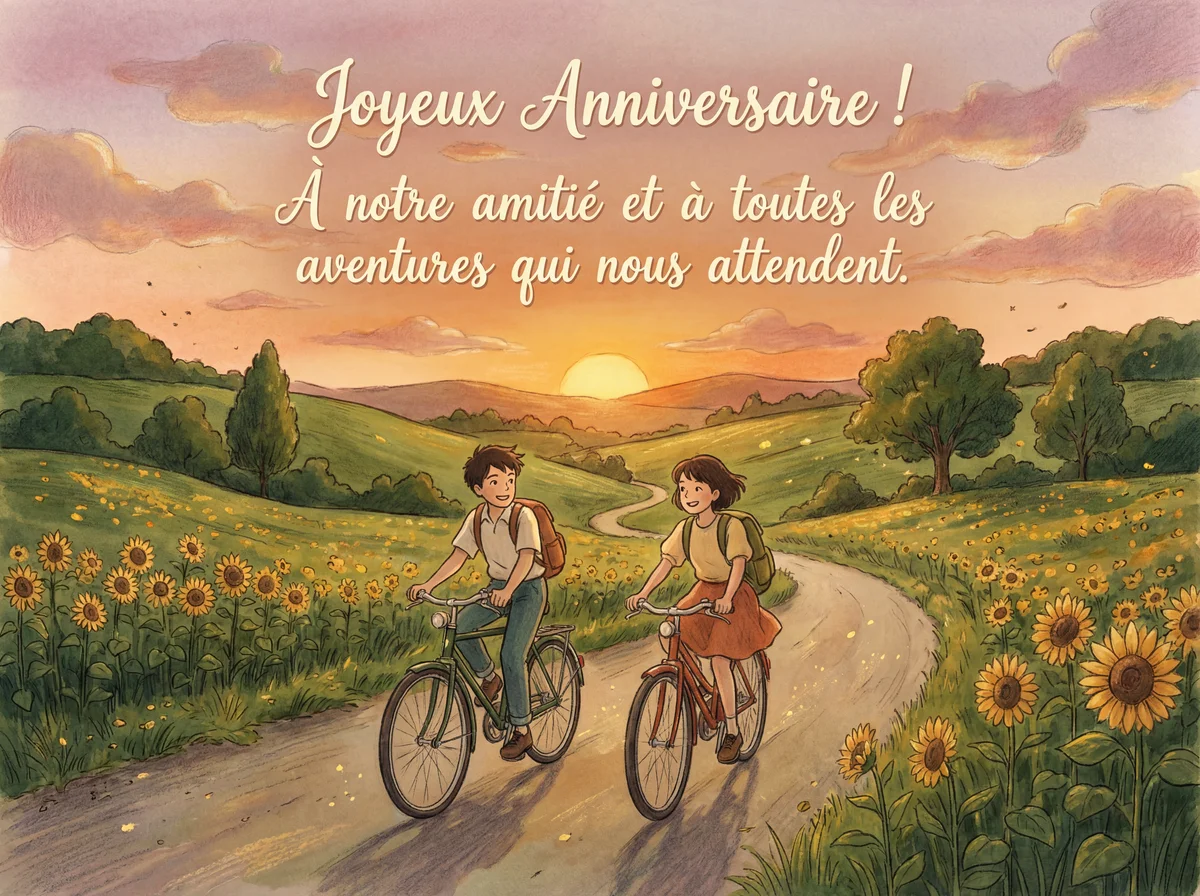 carte d'anniversaire pour un ami proche